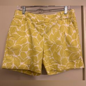 Ann Taylor The Riviera Shorts Leaf Print